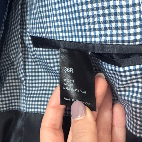 Men's Classic Navy Suit Jacket Slim Fit Blazer - Picture 5 of 6